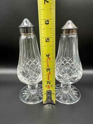 WATERFORD Crystal Salt & Pepper Shakers. (See Details)