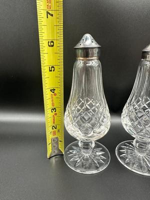 WATERFORD Crystal Salt & Pepper Shakers. (See Details)