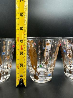 Culver Mardi Gras Rocks Glasses - Set of (8)