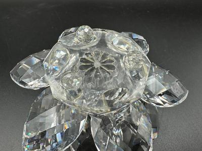 Crystal Water Lily Candlestick Holder