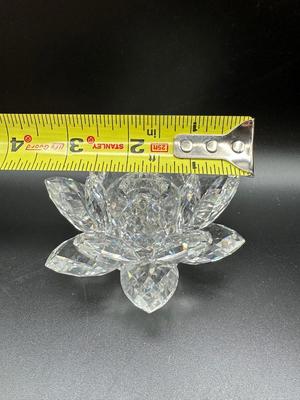 Crystal Water Lily Candlestick Holder