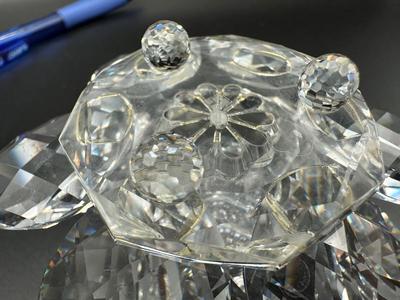 Crystal Water Lily Candlestick Holder