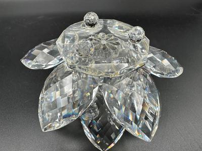 Crystal Water Lily Candlestick Holder
