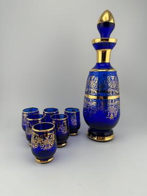 Cobalt Blue Decanter Set
