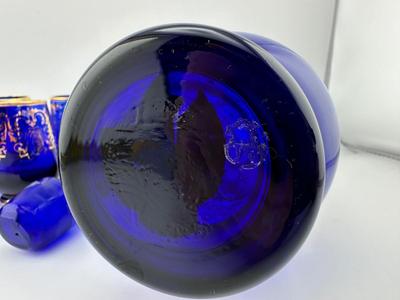 Cobalt Blue Decanter Set