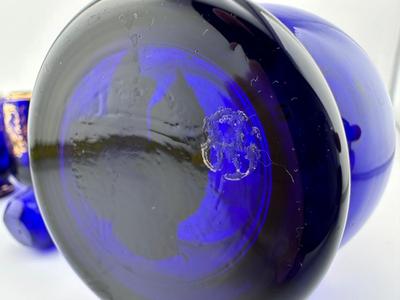 Cobalt Blue Decanter Set