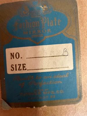 Vintage Fashion Plate Wall Mirror
