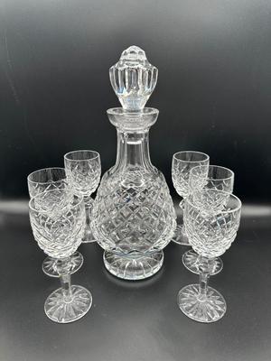 Crystal Decanter & (6) Drinking Glasses