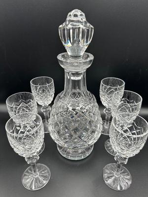 Crystal Decanter & (6) Drinking Glasses