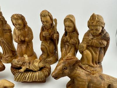 Nativity Set Hand Carved Olive Wood