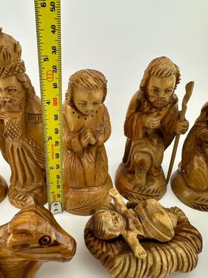 Nativity Set Hand Carved Olive Wood