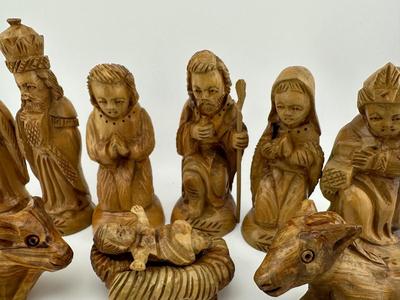 Nativity Set Hand Carved Olive Wood