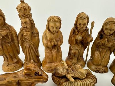 Nativity Set Hand Carved Olive Wood