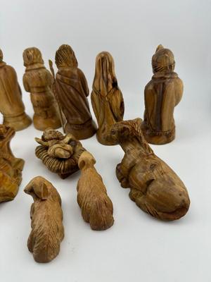 Nativity Set Hand Carved Olive Wood