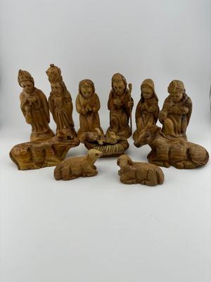 Nativity Set Hand Carved Olive Wood