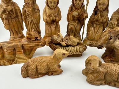 Nativity Set Hand Carved Olive Wood