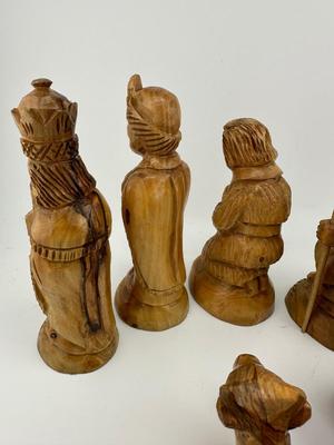Nativity Set Hand Carved Olive Wood