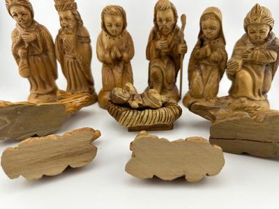 Nativity Set Hand Carved Olive Wood
