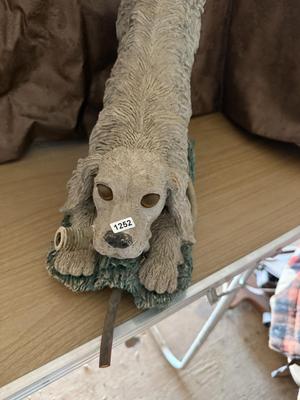 Yard art-dog with sprinkler
