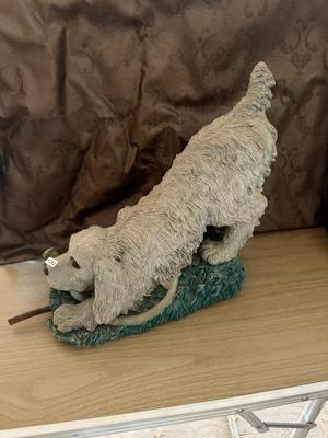 Yard art-dog with sprinkler
