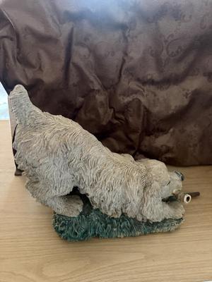 Yard art-dog with sprinkler