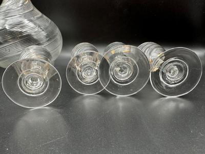 5pc MCM Decanter Set w/ Gold Trim