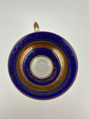 Alka Bavaria Tea Cup & Saucer Cobalt Blue &Gold
