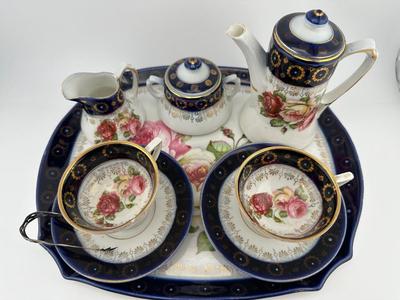 Antique Floral Tea Set (See Details)