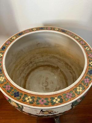 Chinese Porcelain Plant Pot with Stand