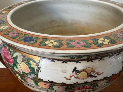 Chinese Porcelain Plant Pot with Stand