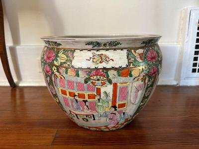 Chinese Porcelain Plant Pot with Stand