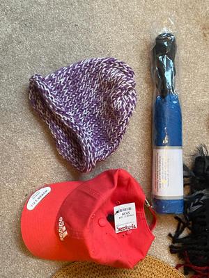 HATS, UMBRELLAS, AND A SCARF
