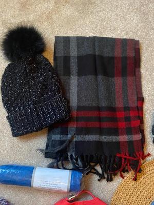 HATS, UMBRELLAS, AND A SCARF