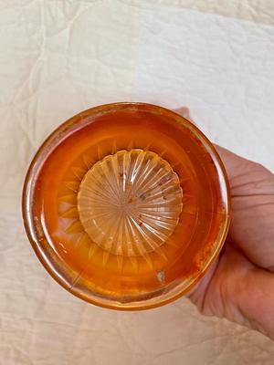 Set of marigold carnival glass