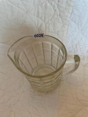Anchor Hocking block pitcher