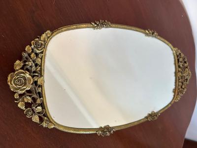 Matson Gold Decorative Glass Mirror Tray, Picture Frame & Vanity Mirror