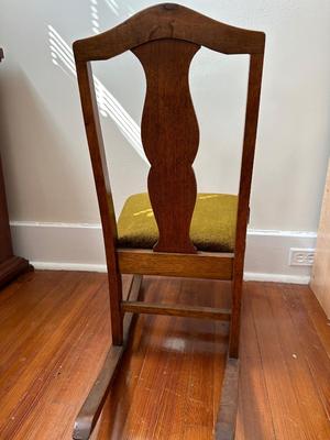 Vintage Solid Wood Child’s Rocking Chair