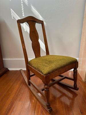 Vintage Solid Wood Child’s Rocking Chair