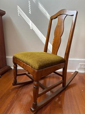 Vintage Solid Wood Child’s Rocking Chair