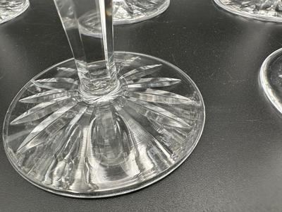 Six WATERFORD Crystal 7” Wine Glasses