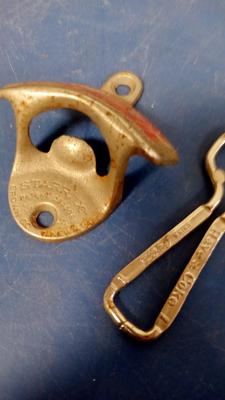 LOT 6 TWO OLD COCA-COLA BOTTLE OPENERS