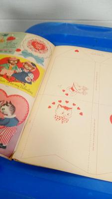 LOT 7 OLD BOOK OF VALENTINES TO BE CUT OUT