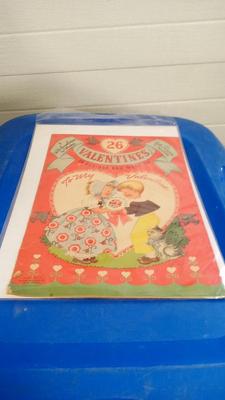 LOT 7 OLD BOOK OF VALENTINES TO BE CUT OUT
