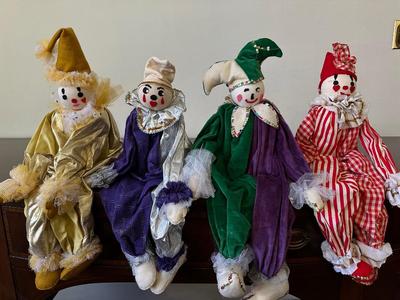 Handmade Jester Clowns (4)