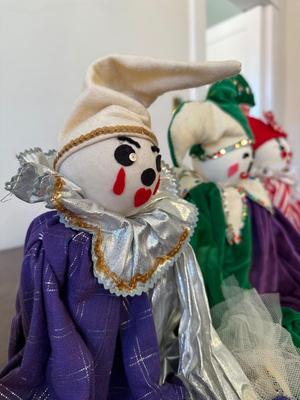 Handmade Jester Clowns (4)