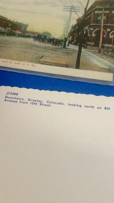 LOT 9 FOUR OLD POSTCARDS OF GREELEY COLORADO