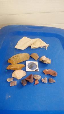 LOT 10 OLD INDIAN TOOLS FROM NORTH EASTERN COLORADO