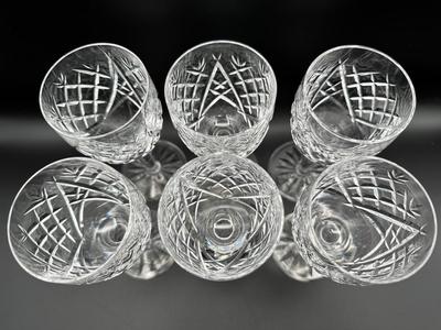Six WATERFORD Crystal 6.5” Wine Glasses