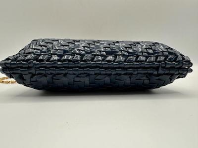 Vintage Woven Blue Purse - Made in Hong Kong