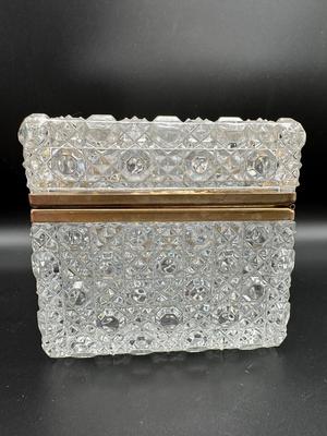 Vintage French Crystal Hinged Box